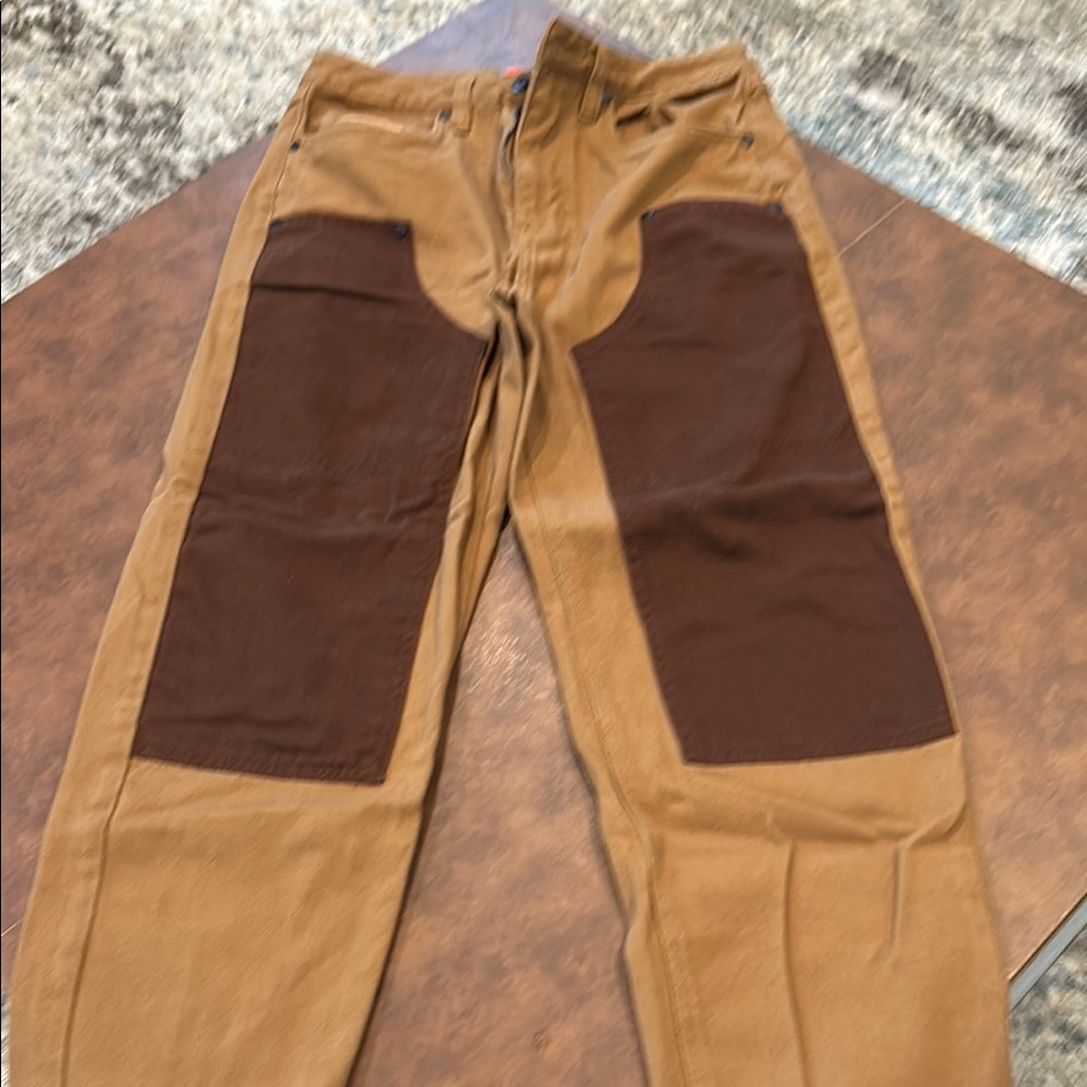 Empyre Brown Work Pants with Dark Brown Patches